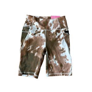 GOTTEX Brown White Printed Bike Shorts Sz XS NEW